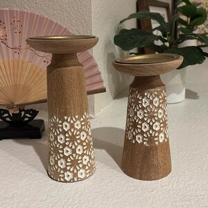 Set of boho candle holders